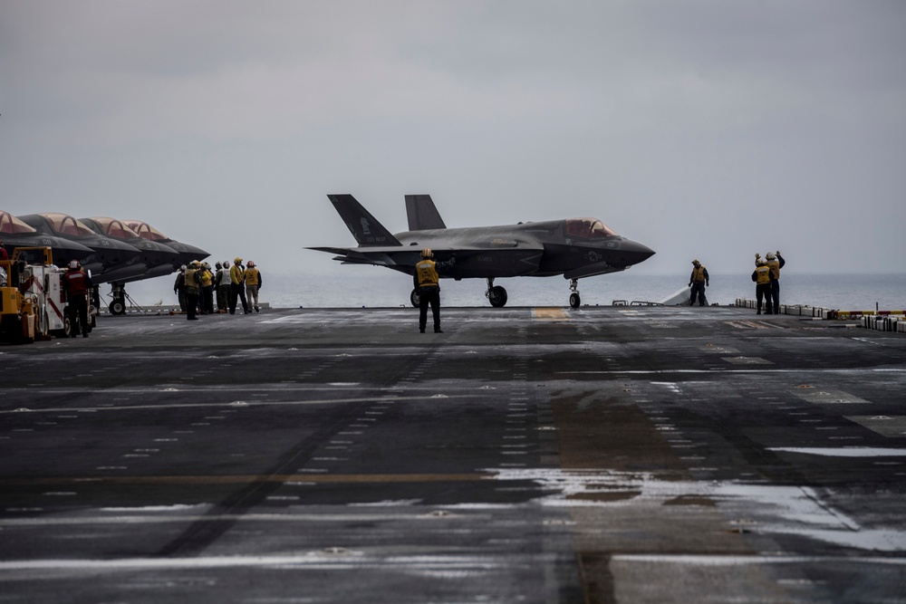 USS Wasp conducts flight operations