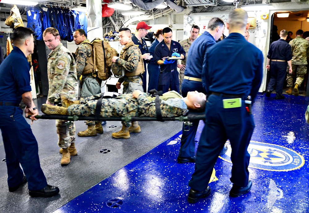 USS WASP (LHD 1) OPERATIONS AT SEA