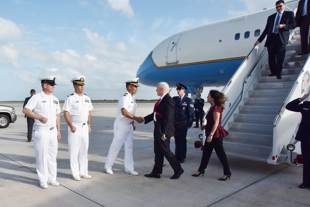 Vice president, second lady arrive at NAS Key West