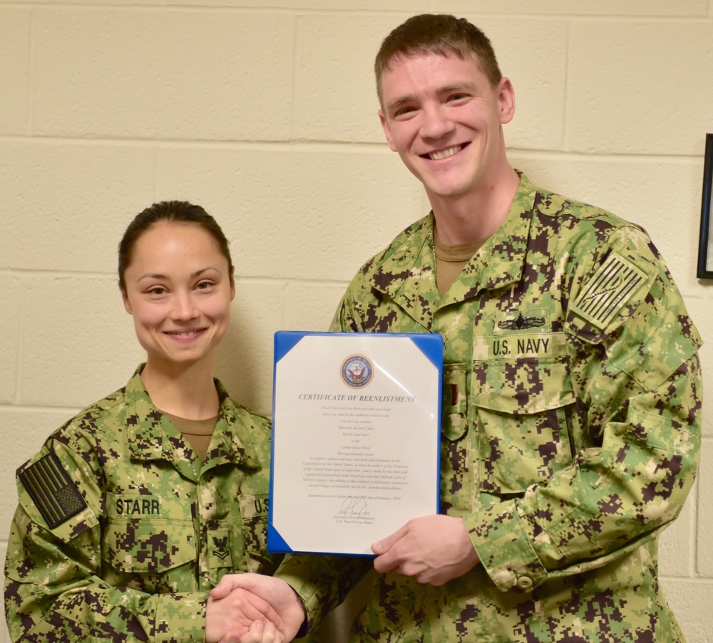 Musician 2nd Class Nicole Starr Reenlistment