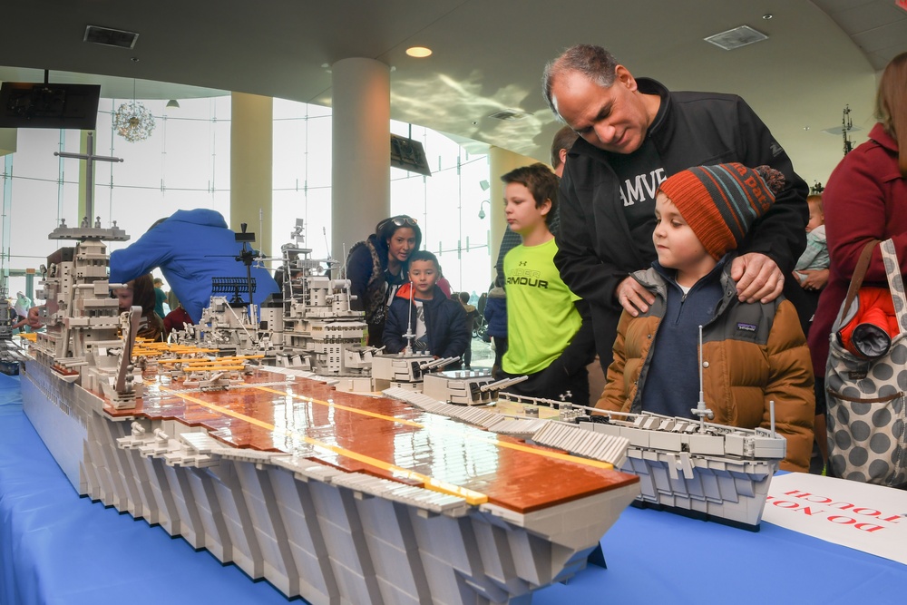 Sailors Volunteer in Lego Shipbuilding