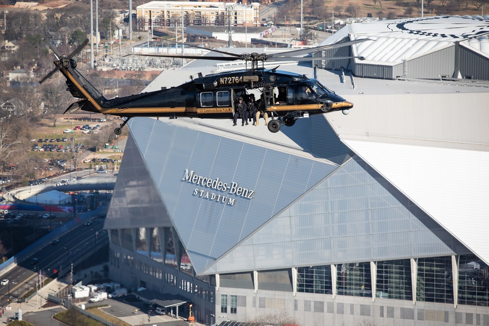 BP SRT AMO provide air space security prior to Super Bowl LIII