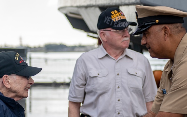 World War II Veteran Visits Battleship USS Missouri (BB-63) Memorial