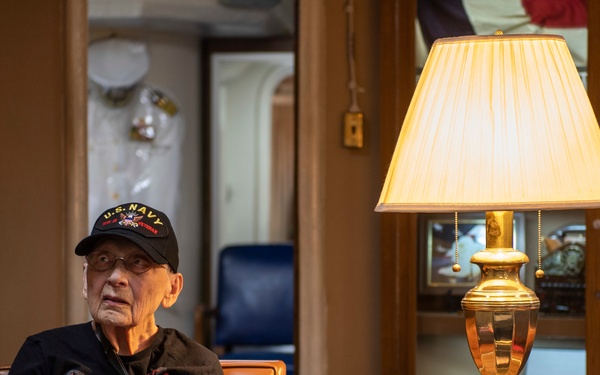World War II Veteran Visits Battleship USS Missouri (BB-63) Memorial