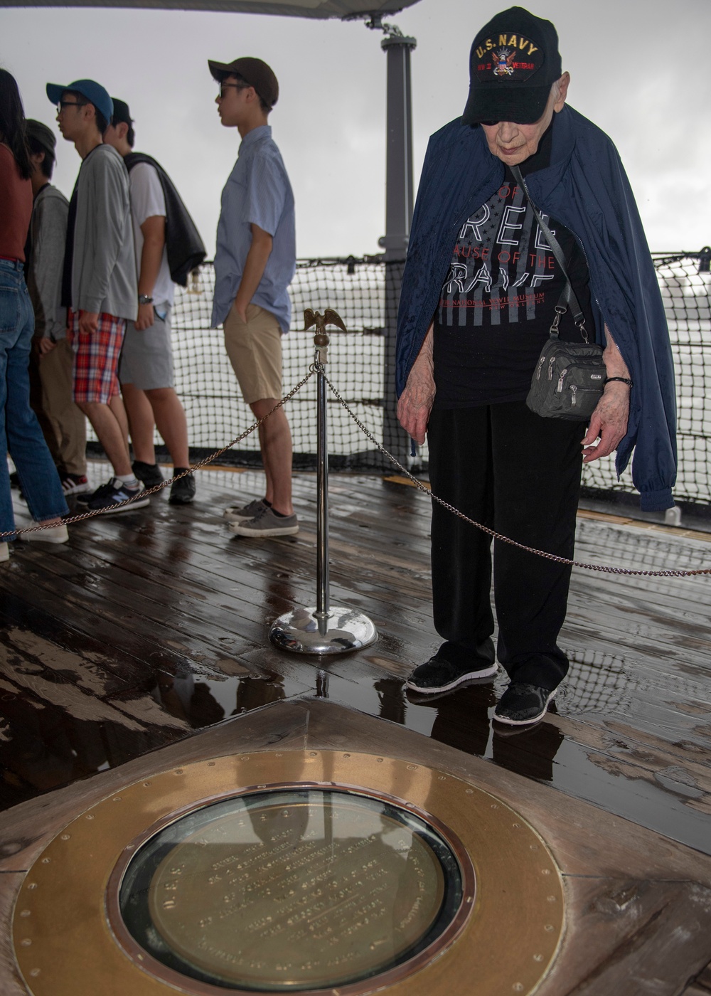 World War II Veteran Visits Battleship USS Missouri (BB-63) Memorial