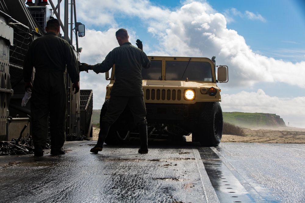 U.S. Marines and Sailors, and Japan Ground Self-Defense Force Soldiers perform amphibious landing exercise during Iron Fist 2019