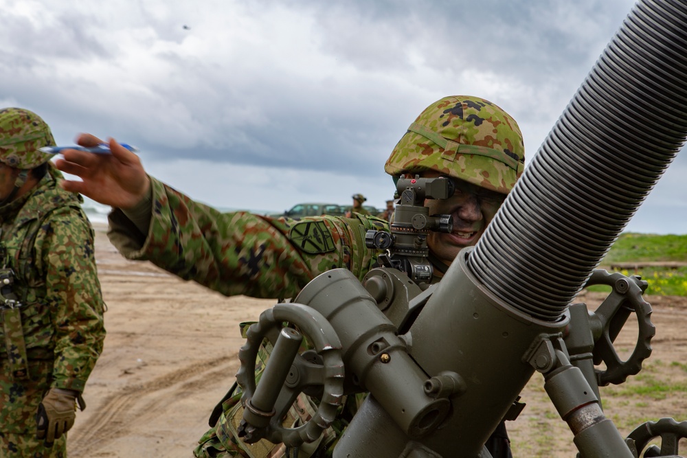U.S. Marines and Sailors, and Japan Ground Self-Defense Force Soldiers perform amphibious landing exercise during Iron Fist 2019