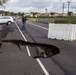 Carnes Road is closed due to large sinkhole at MCB Camp Pendleton.