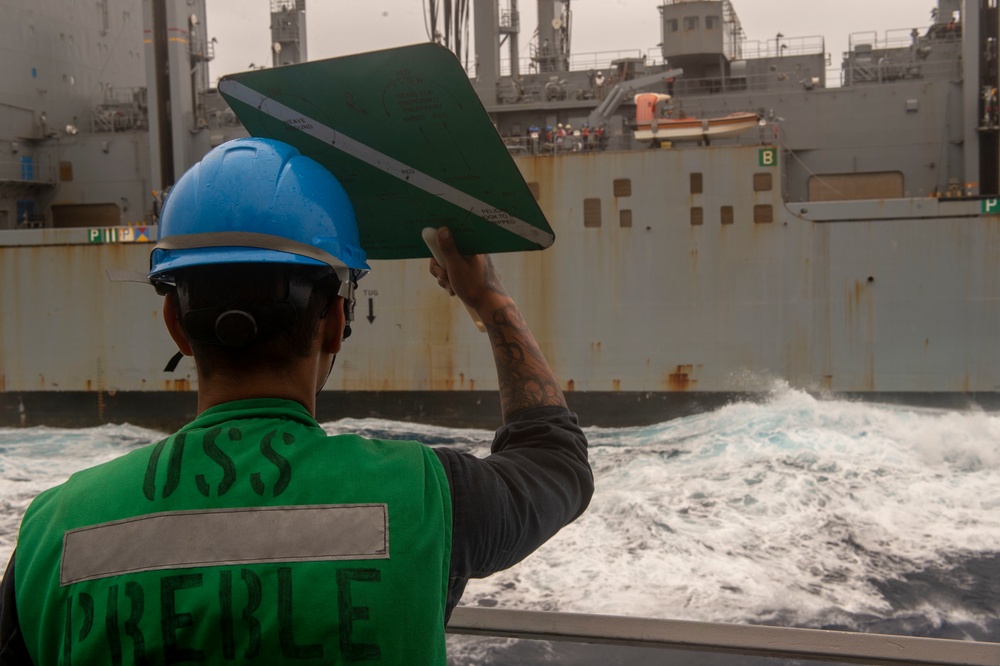 USS Preble Conducts Replenishment-at-Sea