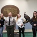 USACE Park Ranger Karla Zeutenhorst poses with raptor rehabilitators
