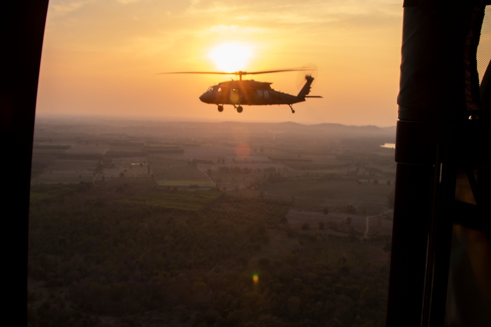 U.S. Soldiers conduct air assault mission in Thailand