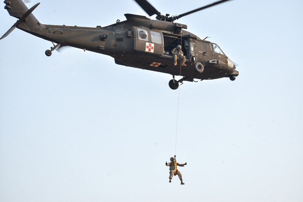 Soldiers practice medical evacuation in Thailand