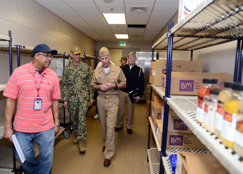 Naval Inspector General Vice Adm. Richard Snyder visits NSA Bahrain