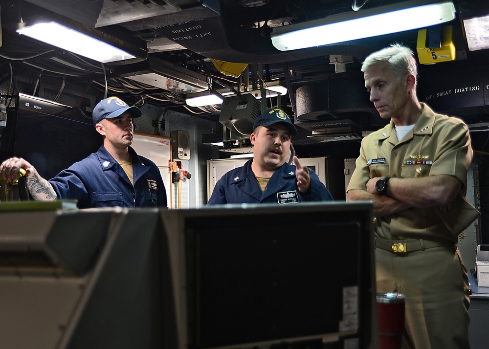 Naval Inspector General Vice Adm. Richard Snyder visits NSA Bahrain