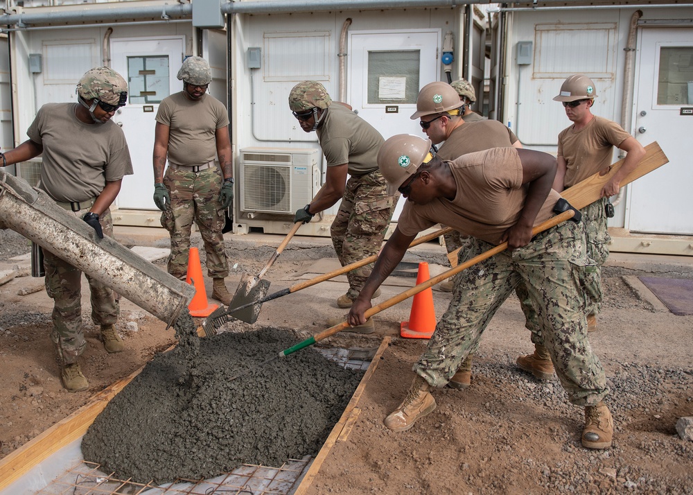 U.S. Navy Seabees, U.S. Army Engineers work together during transition