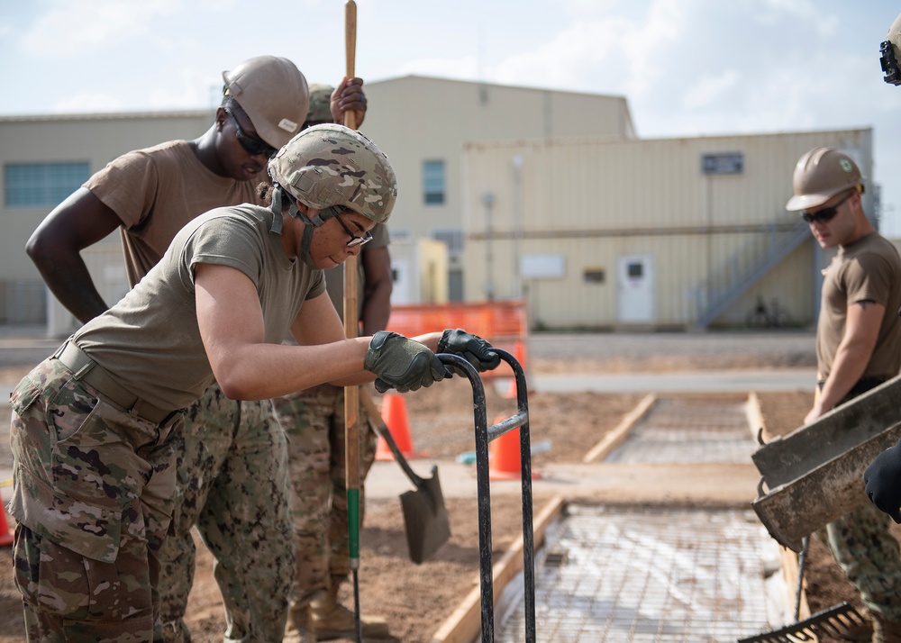 U.S. Navy Seabees, U.S. Army Engineers work together during transition