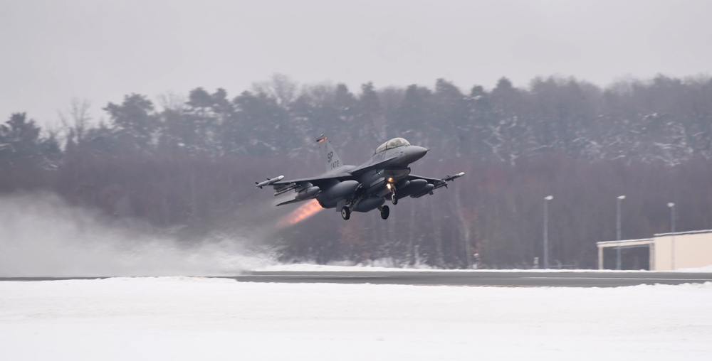 480th Fighter Squadron F-16 Departure to Portugal