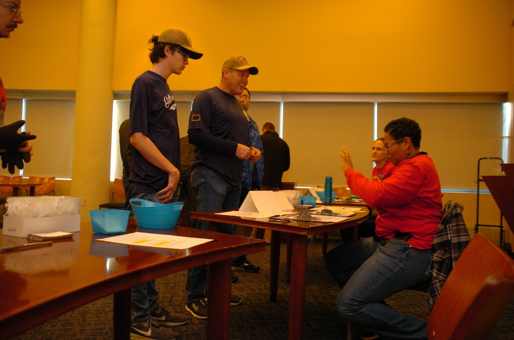 USS Gettysburg (CG 64) volunteers at LEGO Event