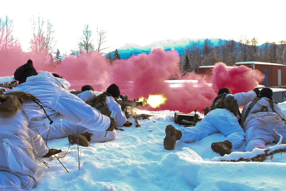 Geronimo trains in snow