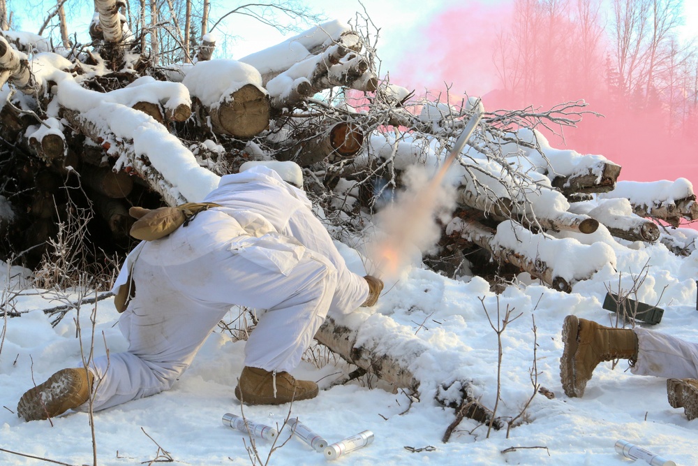 Geronimo trains in snow