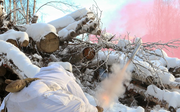 Geronimo trains in snow