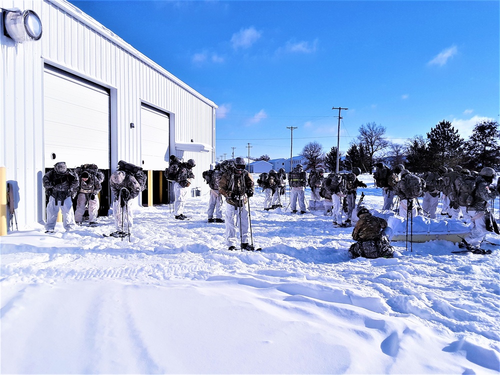 Cold-Weather Operations Course students prepare for training at Fort McCoy