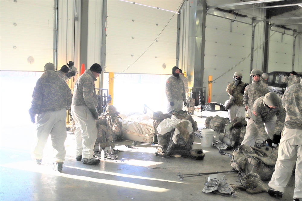 Cold-Weather Operations Course students prepare for training at Fort McCoy