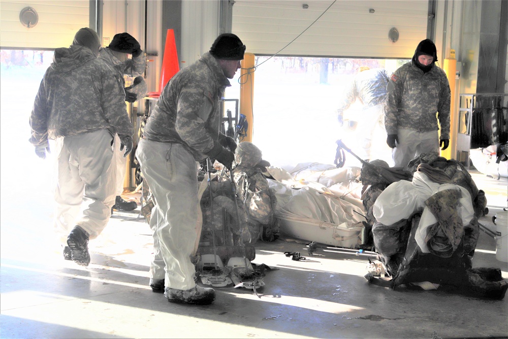 Cold-Weather Operations Course students prepare for training at Fort McCoy