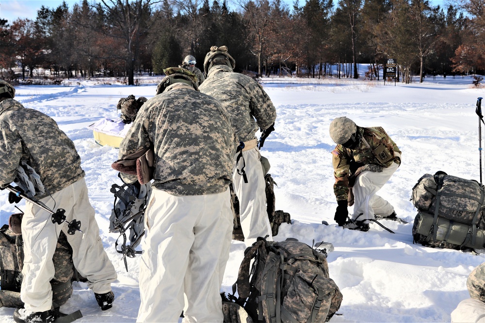 Cold-Weather Operations Course students prepare for training at Fort McCoy