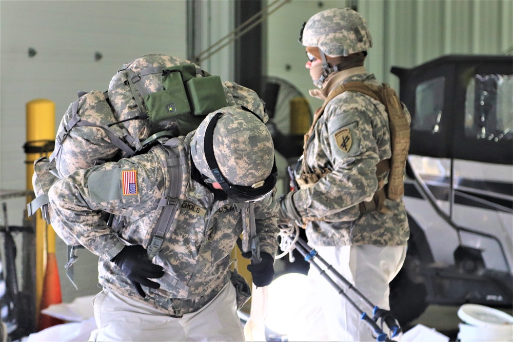 Cold-Weather Operations Course students prepare for training at Fort McCoy