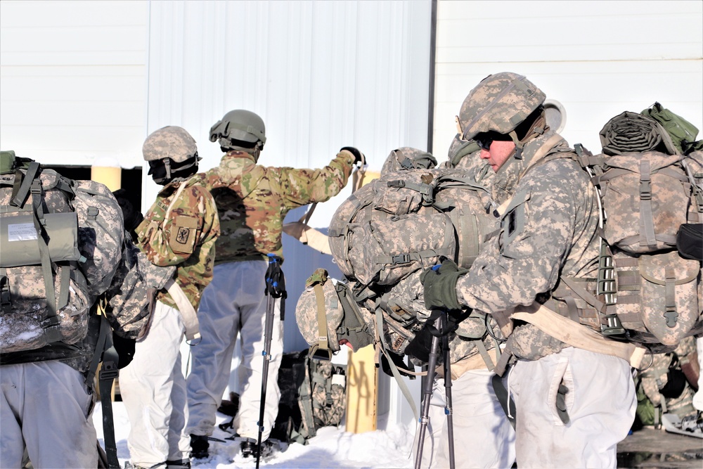 Cold-Weather Operations Course students prepare for training at Fort McCoy