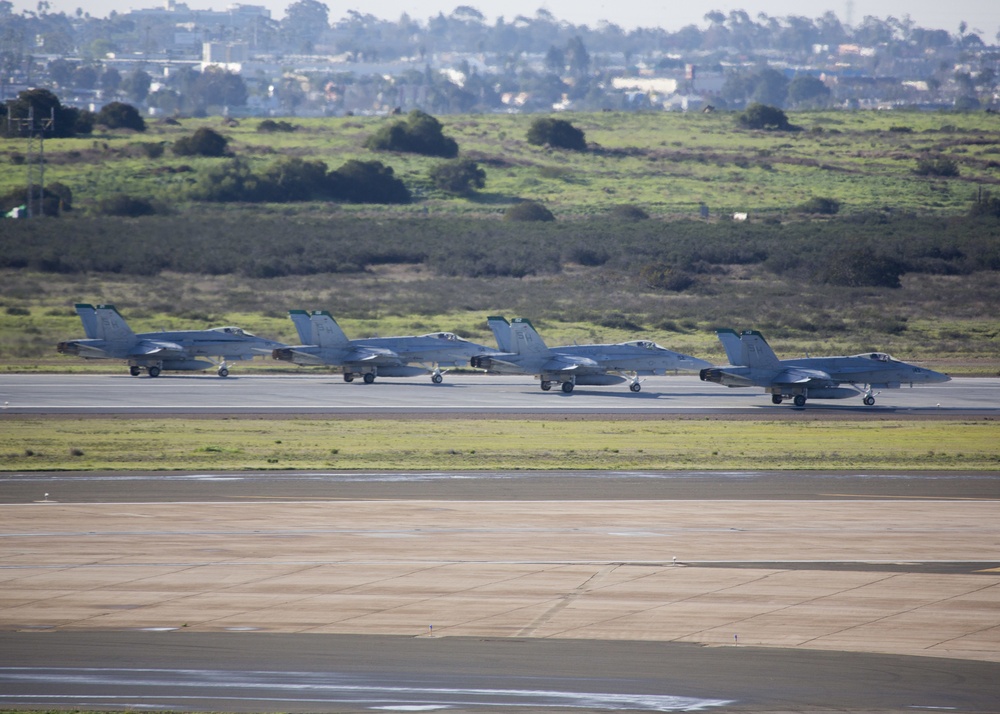 MAG-11 Marines take to the sky in massive aircraft launch