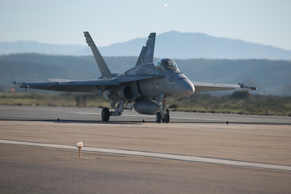 MAG-11 Marines take to the sky in massive aircraft launch