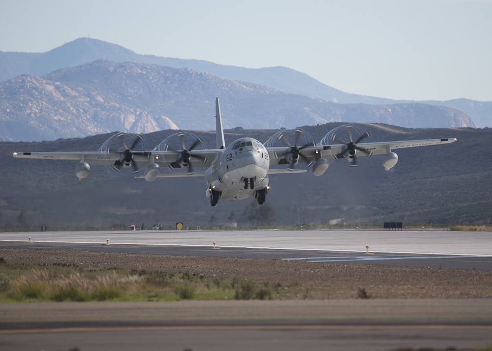 MAG-11 Marines take to the sky in massive aircraft launch