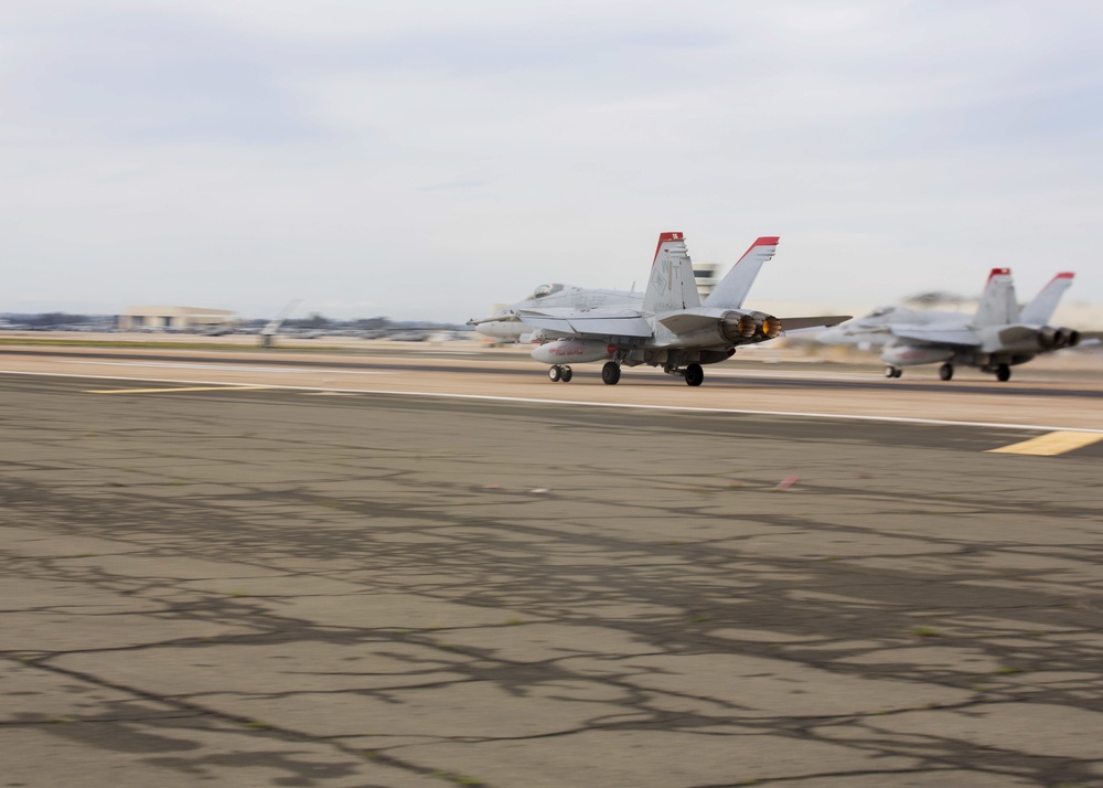 MAG-11 Marines take to the sky in massive aircraft launch