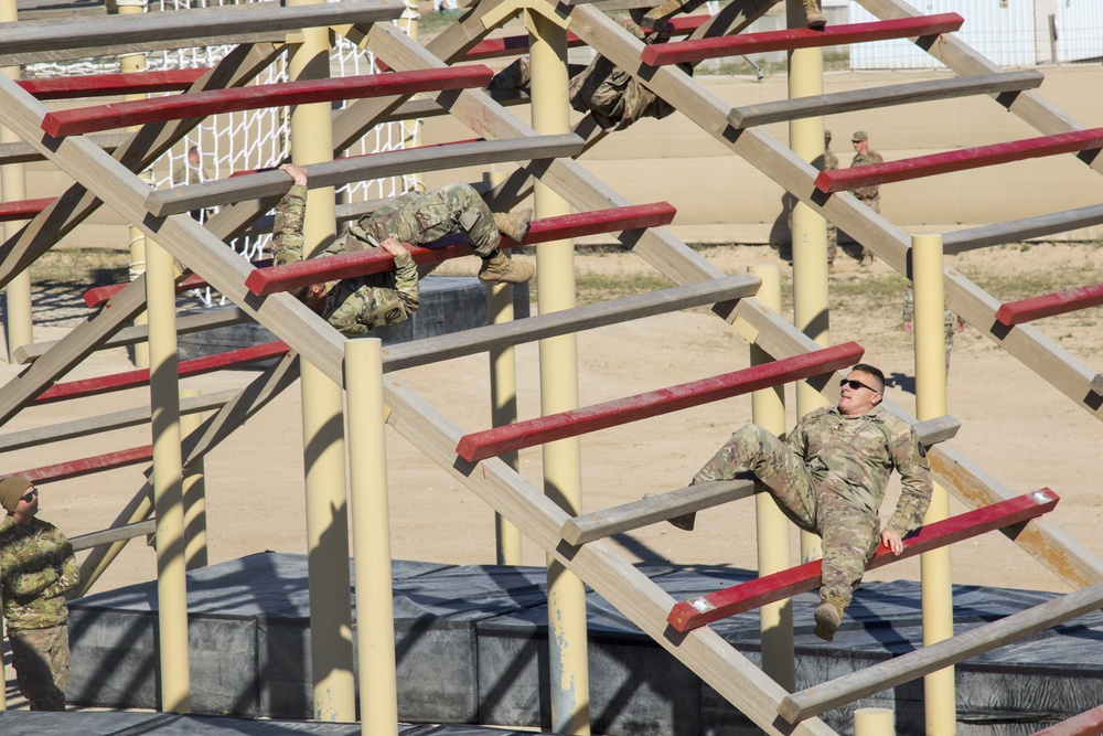 Soldiers Participate in Obstacle Course on Day Zero at Air Assault School