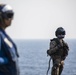 Cpl. Joseph Isajiw observes the flight deck