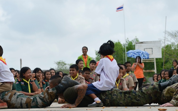 Cobra Gold 19: U.S., Royal Thai, Indian service members share culture, games with local Thai children