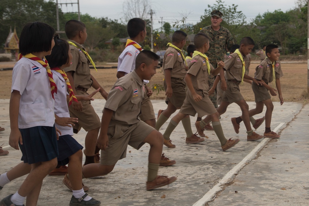 Cobra Gold 19: U.S., Royal Thai, Indian service members share culture, games with local Thai children