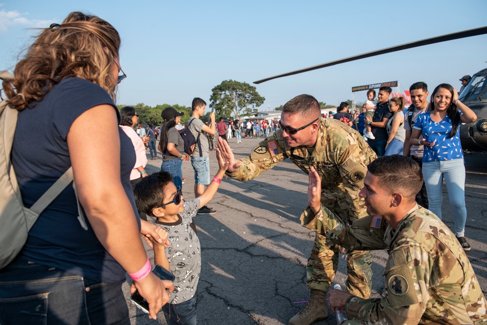 JTF-Bravo Soldiers provide static at Ilopango 2019