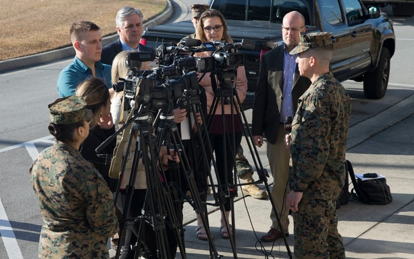 Local media invited to see storm damage