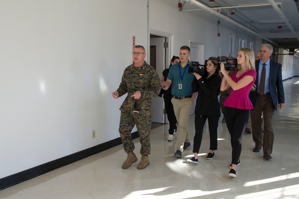 Local Media Visits Marine Corps Base Camp Lejeune to Assess Damage Caused by Hurricane Florence