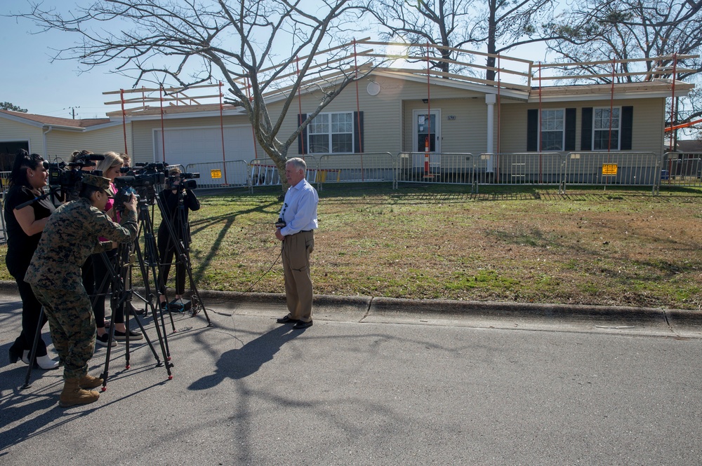 Local Media Visits Marine Corps Base Camp Lejeune to Assess Damage Caused by Hurricane Florence