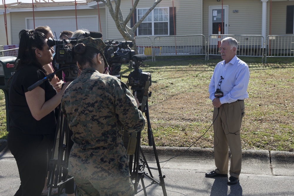 Local Media Visits Marine Corps Base Camp Lejeune to Assess Damage Caused by Hurricane Florence