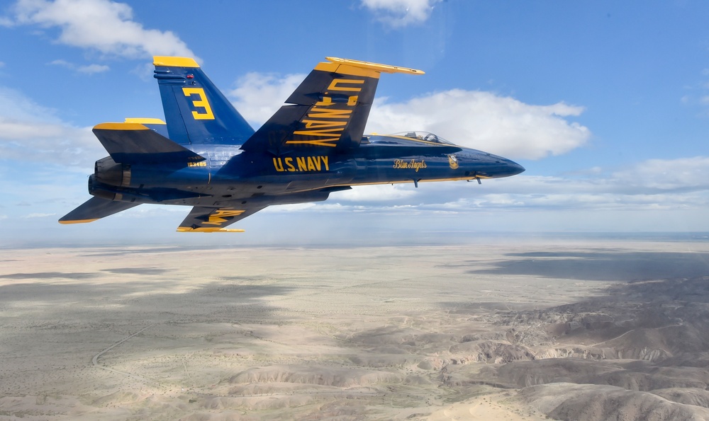 Blue Angels Conduct Training Flight Over Imperial Valley