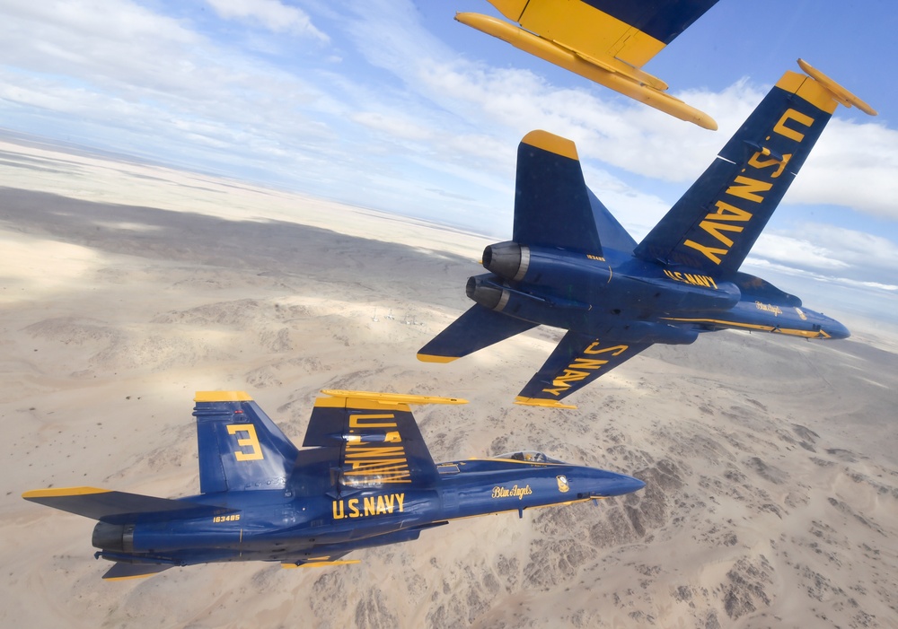 Blue Angels Conduct Training Flight Over Imperial Valley