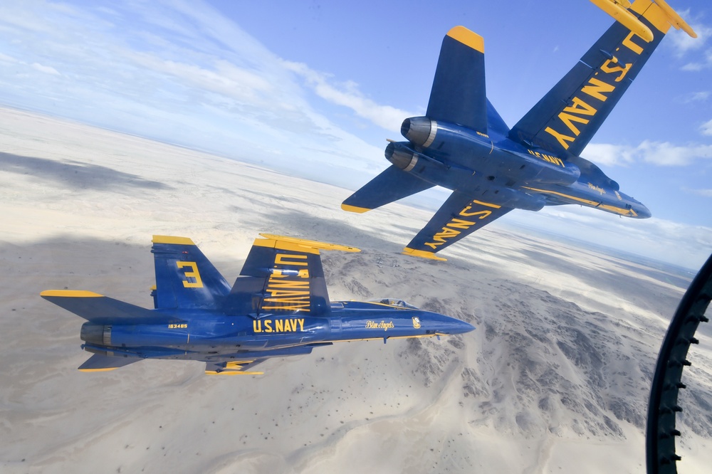 Blue Angels Conduct Training Flight Over Imperial Valley