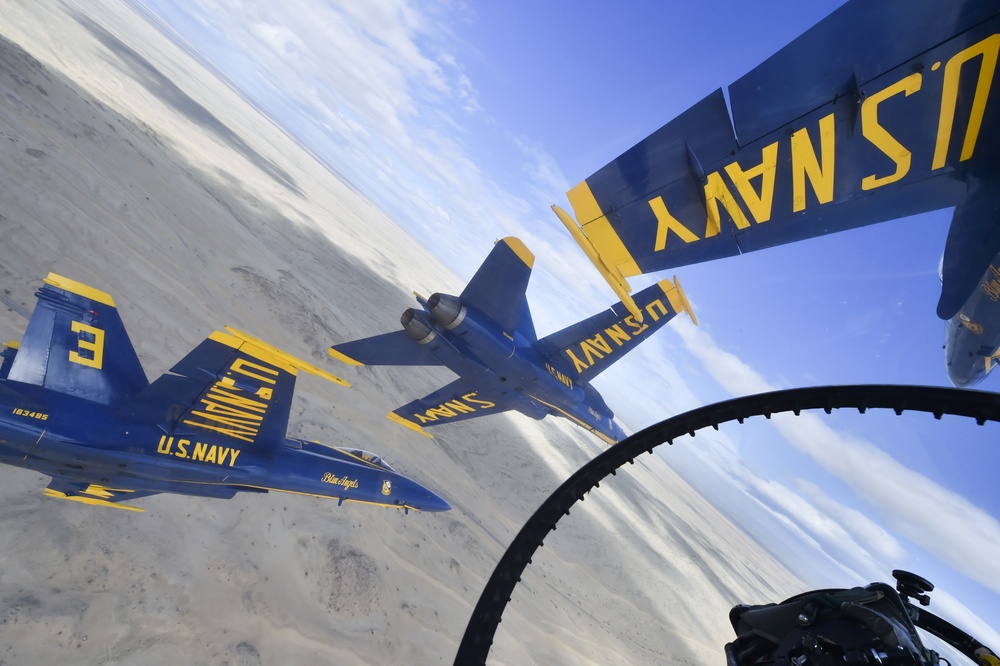 Blue Angels Conduct Training Flight Over Imperial Valley