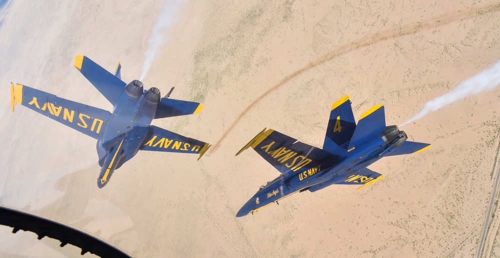 Blue Angels Conduct Training Flight Over Imperial Valley