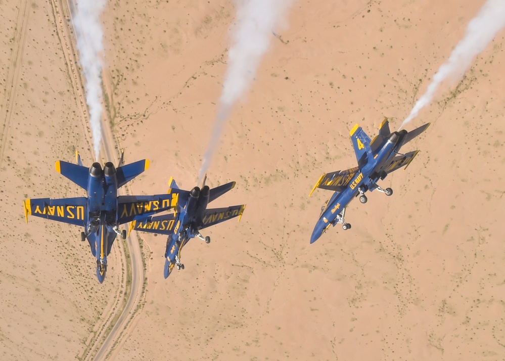 Blue Angels Conduct Training Flight Over Imperial Valley